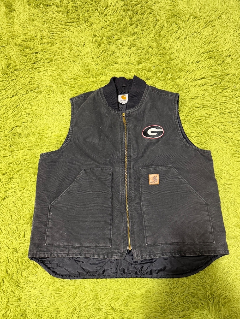 Vintage Georgia Bulldogs Carhartt Vest Men’s Size Large Black